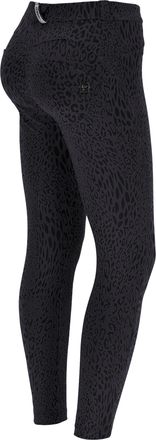 Freddy Pantaloni WR.UP vita alta in cotone stampato animalier