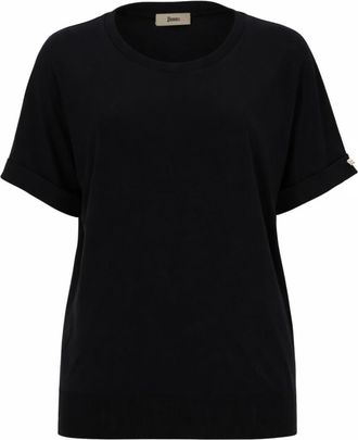 Herno Black Round Neck T-Shirt