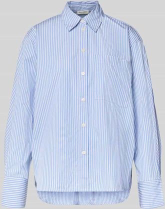 Marc O'Polo Regular Fit Hemdbluse aus reiner Baumwolle in Hellblau, Größe 34