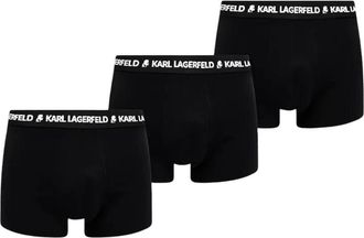 Karl Lagerfeld Pantalones Cortos de Boxeador con Logo Tejido - Underwear - Hombre - Negro - XL