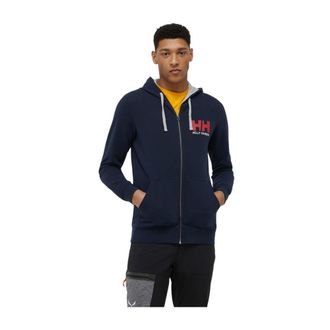 Helly Hansen Felpa con zip integrale Logo - - Sport - Uomo - Blu - S