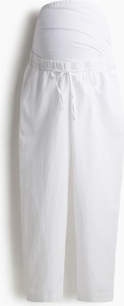 H&M MAMA Hose aus Leinenmix - White