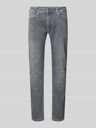 Pepe Jeans London Tapered Fit Jeans im 5-Pocket-Design in Mittelgrau, Gr&ouml;&szlig;e 30/32