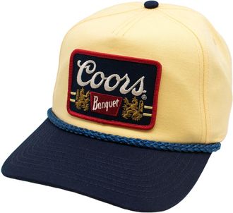 American Needle Officially Licensed COORS Beer Snapback Rope HAT, Authentic, New, Light Ice/Navy, One size