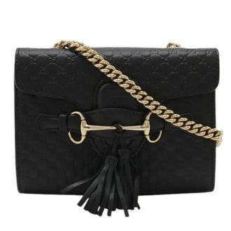 Gucci Pre-owned Cross Body Bags, female, Black, Size: ONE SIZE Pre-owned Vintage Shoulder Bag