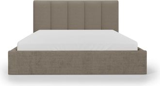 VENTE-UNIQUE.COM Cama con canap&eacute; abatible poli&eacute;ster topo 160 x 200 cm