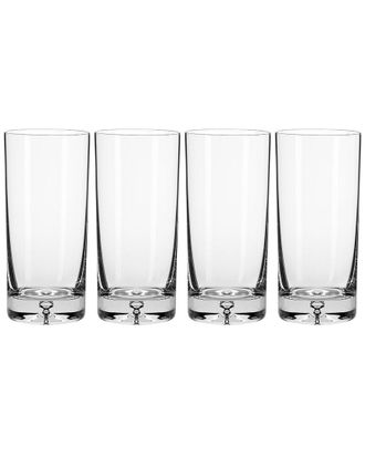 Barski Set Of 4 Crystal Highball Tumbler Glasses