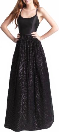 Madison James A-Line Gown In Black