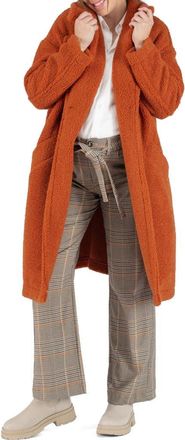Cache Coeur L&eacute;onie Long pregnancy coat in Copper at Nordstrom, Size X-Large