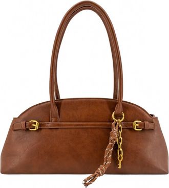 Like Dreams Womens Liorah Crescent Shoulder Bag In Brown
