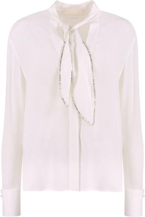 Genny White Regular Embellished Shirt