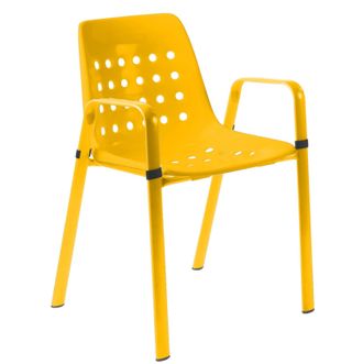 Schubiger M&ouml;bel Gartenstuhl Bermuda mit Armlehne Rundoval