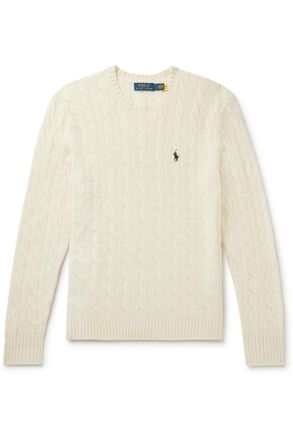 Polo Ralph Lauren Slim-Fit Cable-Knit Wool and Cashmere-Blend Sweater