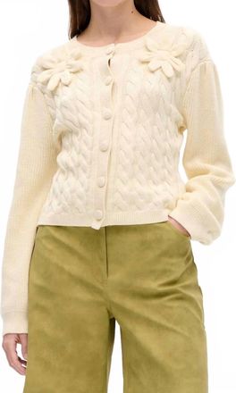 Baum Und Pferdgarten Cattia Soft Knit Cardigan In Ivory