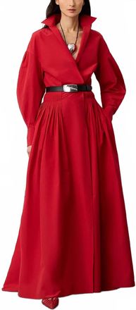 Ralph Lauren Daley Evening Maxi Dress In Red
