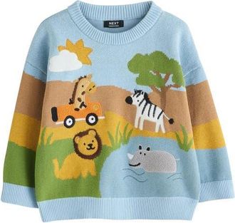 Next Kids Safari Scene Sweater in Multi at Nordstrom, Size 4-5Y