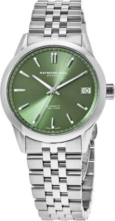 Raymond Weil Freelancer Automatic Date Green Dial Stainless Steel Mens Watch 2741-ST-52001