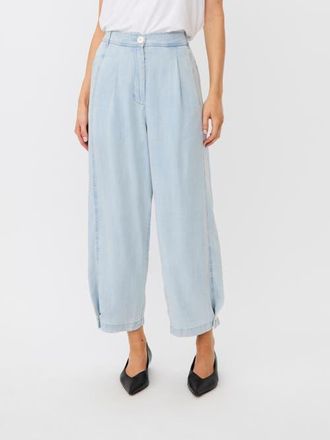Masai MaPunna Wide Leg Crop Jeans in Light Denim at Nordstrom, Size Xx-Large