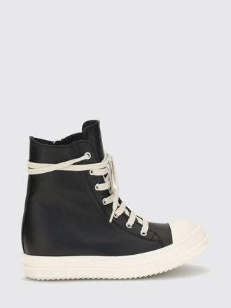 Rick Owens Calf Leather High-Top Sneakers with Wrap-Around Laces and Zip