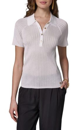 DKNY Rib Polo in Cream at Nordstrom, Size X-Large
