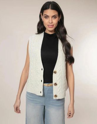 Nooki Design Womens Viola Gilet - Cream - Size: 10/8