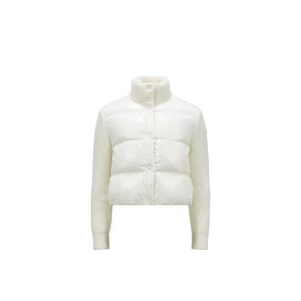 Moncler Padded Wool Cardigan White Size L