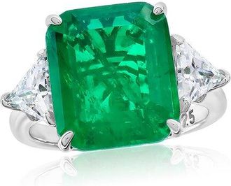 Suzy Levian Suzy Levian Gala Collection Silver Cz Cocktail Ring