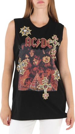 Tiger in the Rain Ladies ACDC Sleeveless Print T-Shirt, Size X-Small