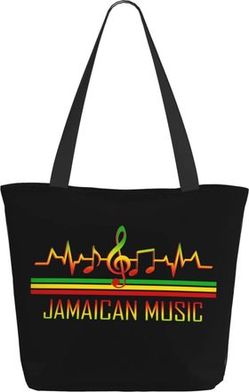 AOOEDM Jamaica Music Reggae Music Ladies Shopping Bag 13x11x7in.The Perfect ValentineS Day Gift.It Is The Best ValentineS Day Gift For Mom, Daughter, Wife,Et