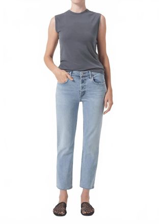 A Gold E Kye Straight Crop Jeans In Diversion