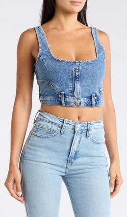 Good American Reworked Denim Vest in Indigo1083 at Nordstrom Rack, Size Medium
