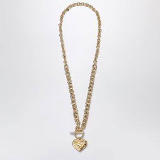 Chlo&eacute; Collana a catena con cuore oro/avorio