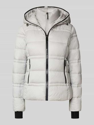 Michael Kors Steppjacke mit Kapuze in Mittelgrau, Größe XXL