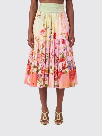 Roberto Cavalli Gonna midi Roberto Cavalli in cotone stretch con stampa floreale