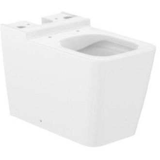 Roca Roca - Taza Rimless Con Salida Dual Para Inodoro De Tanque Bajo Square Inspira Color: Blanco