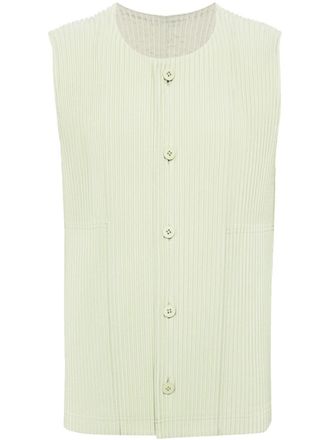 Homme Plissé Issey Miyake pleated vest - Green