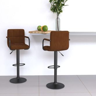 vidaXL Vidaxl - Taburetes De Cocina 2 Unidades Terciopelo Marr&oacute;n