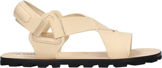 Jil Sander Beige Leather Strap-On Mens Sandals