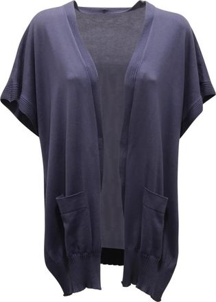 Fabiana Filippi E26910 Cardigan - Dames - Vesten - Blauw - XS - Katoen - Truien & Vesten