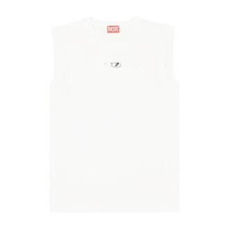 Diesel Sleeveless Tops, male, Beige, Size: M T-bisco-iod Sleeveless Top