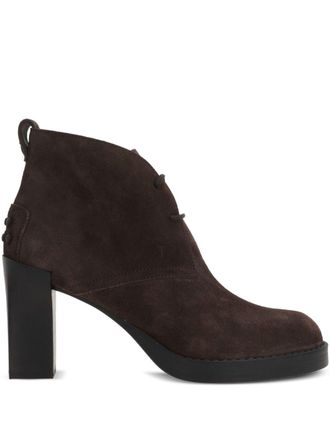 Tod's Tods Womens Suede Lace-Up Ankle Boots