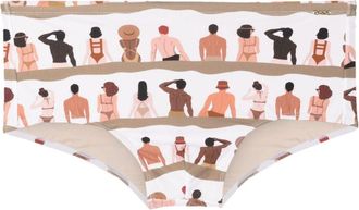 Amir Slama graphic-print swim shorts - men - Polyamide/Elastane - PP - Neutrals