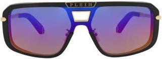 Philipp Plein 99mm Aviator Sunglasses in Black Gold Rainbow at Nordstrom Rack