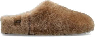 UGG Elea Fluffed Slip-On - Dames - Schoenen - Bruin - Maat: 37 EU Leer