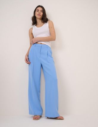 Nobody's Child Blue Wide Leg Jax Crepe Trousers