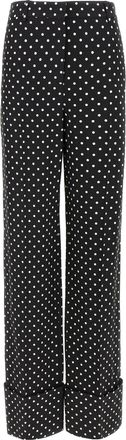 Valentino Garavani Bicolor Viscose Casual Womens Pants