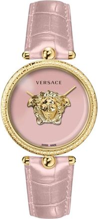 Versace Palazzo Watch - Dames - Horloges - Roze - ONE Size - Leer - Accessoires