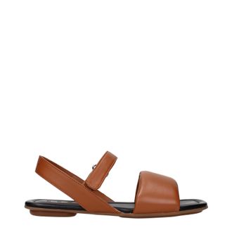 Hogan Mujers Sandalias Marr&oacute;n/Piel Piel