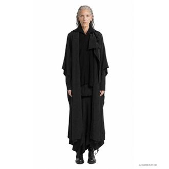 Yohji Yamamoto Knit Combi Kimono Coat