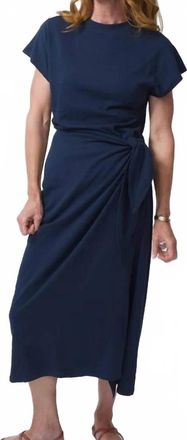 Apiece Apart Fuerte Wrap Dress In Navy
